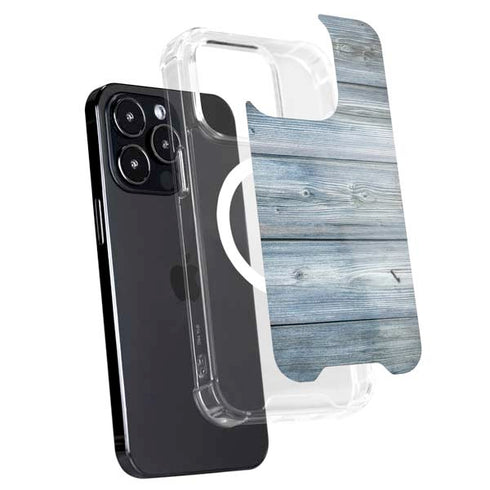 Weathered Blue Wood iPhone 16 Pro MagSafe Case